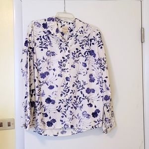 G.H Bass Button-Down Floral Blouse